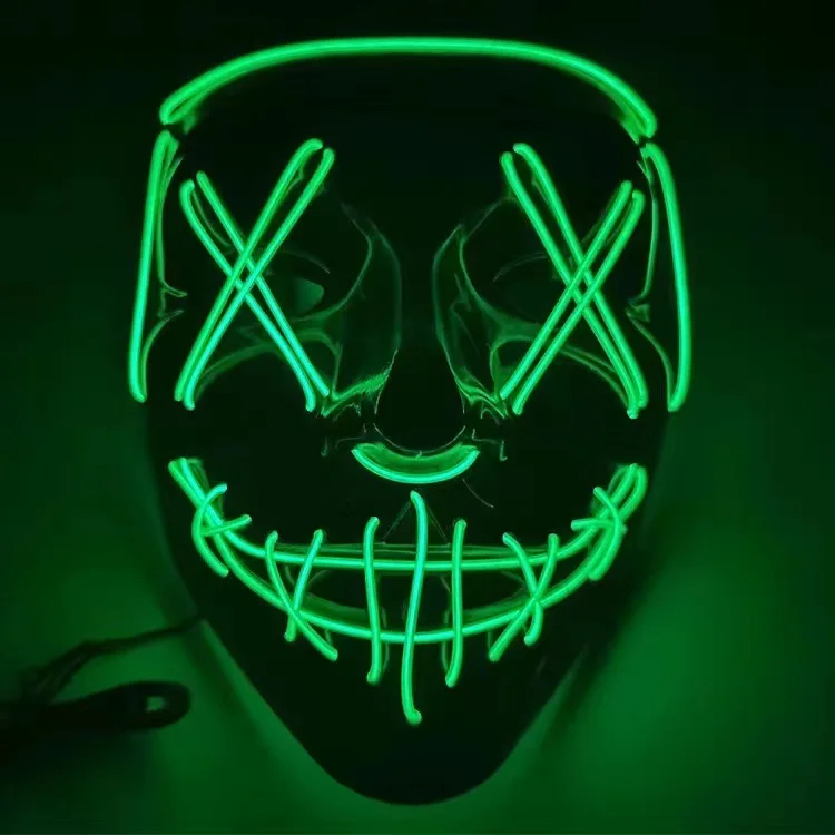 Led Purge Mask Halloween - Маска для взрослых и детей, неоновая