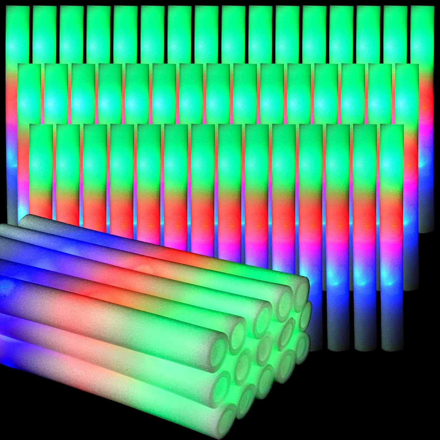 30 шт. светящиеся палочки из п – обзор и цена Flashing Led Foam Sticks Party