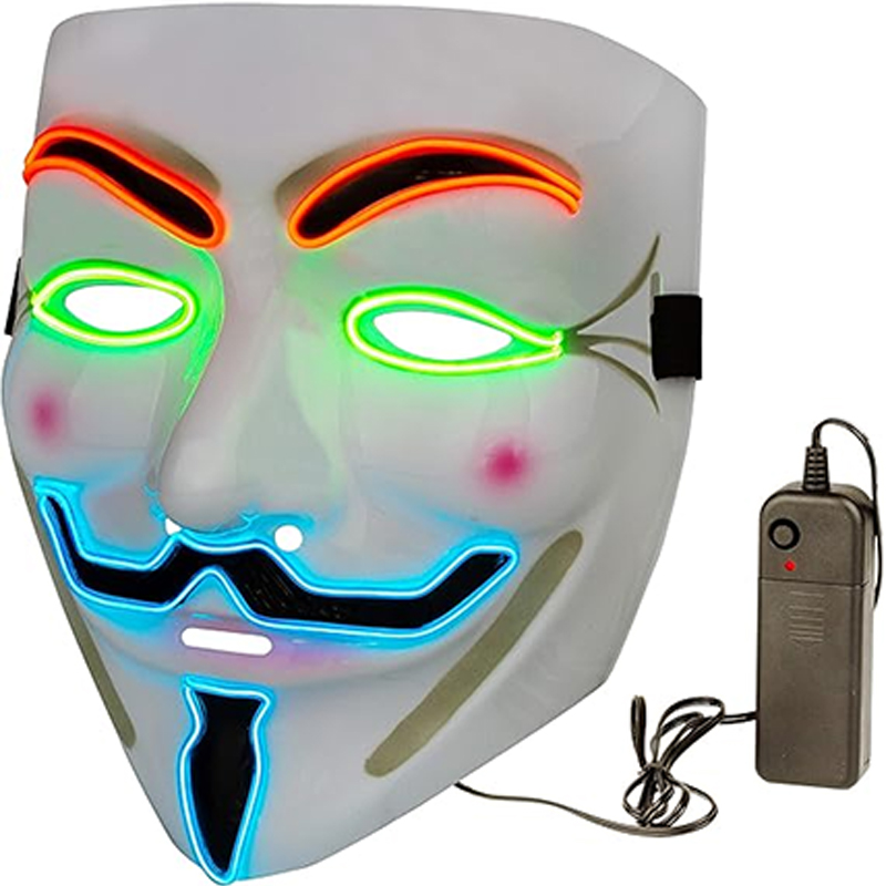 Маска Vendetta LED: Светящаяся – обзор и цена Led Purge Mask Halloween